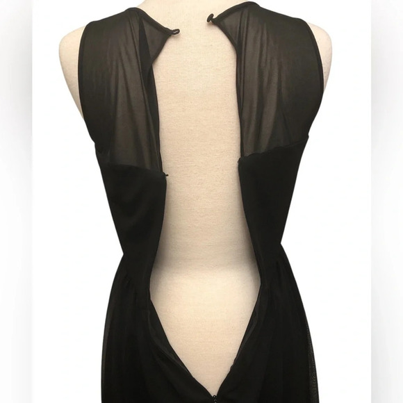 Dress Barn Collection Black Sleeveless Sheer Top Dress | Size 10 - Picture 7 of 12